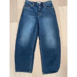 GAP Barrel High Rise Jeans Denim Dark Wash Size Womens 30 10 Regular